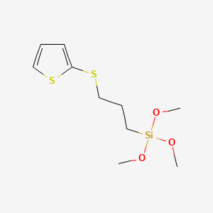 Chemical structure of 2-(3-TRIMETHOXYSILYLPROPYLTHIO)THIOPHENE
