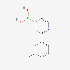 Chemical structure of 2-(3-Tolyl)pyridine-4-boronic acid