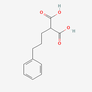 Chemical structure of 2-(3-Phenylpropyl)propanedioic acid