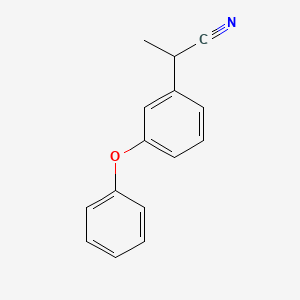 Chemical structure of 2-(3-Phenoxyphenyl)propanenitrile