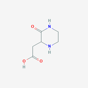 Chemical structure of (3-Oxopiperazin-2-yl)acetic acid