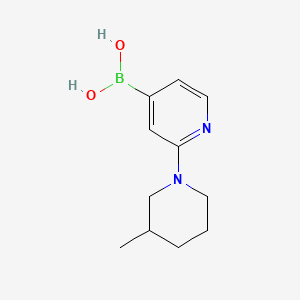 Chemical structure of 2-(3-Methylpiperidin-1-yl)pyridine-4-boronic acid