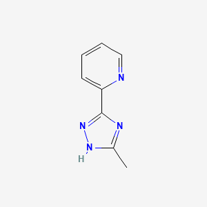 Chemical structure of 2-(3-Methyl-1H-1,2,4-triazol-5-yl)pyridine