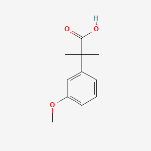 Chemical structure of 2-(3-methoxyphenyl)-2-methylpropanoic acid