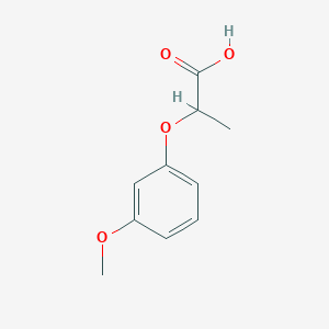Chemical structure of 2-(3-Methoxyphenoxy)propionic Acid