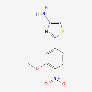 Chemical structure of 2-(3-Methoxy-4-nitrophenyl)thiazol-4-amine