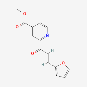 Chemical structure of Methyl 2-(3-(furan-2-yl)acryloyl)isonicotinate
