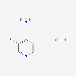 Chemical structure of 2-(3-Fluoropyridin-4-yl)propan-2-amine hydrochloride