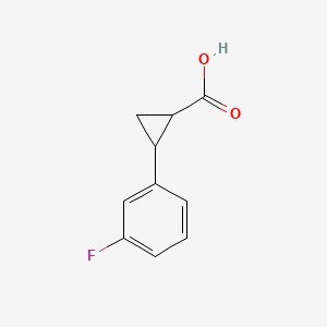 Chemical structure of 2-(3-Fluorophenyl)cyclopropanecarboxylic acid