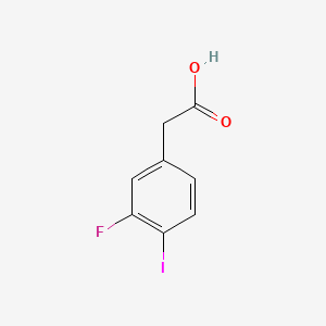 Chemical structure of 2-(3-Fluoro-4-iodophenyl)acetic acid