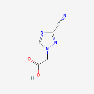 Chemical structure of 2-(3-Cyano-1H-1,2,4-triazol-1-yl)acetic acid