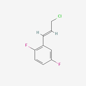 Chemical structure of 2-(3-CHLORO-PROPENYL)-1,4-DIFLUORO-BENZENE