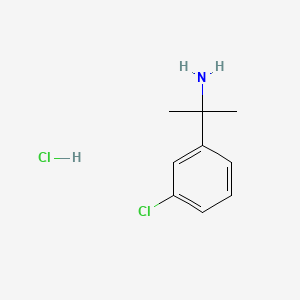 Chemical structure of 2-(3-chlorophenyl)propan-2-amine hydrochloride