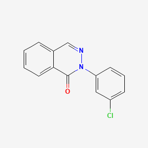 Chemical structure of 2-(3-chlorophenyl)phthalazin-1(2H)-one