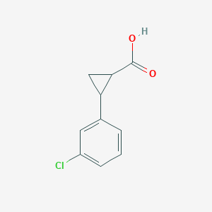 Chemical structure of 2-(3-Chlorophenyl)cyclopropanecarboxylic acid