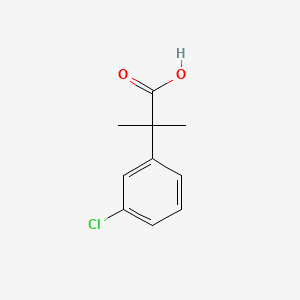 Chemical structure of 2-(3-chlorophenyl)-2-methylpropanoic acid