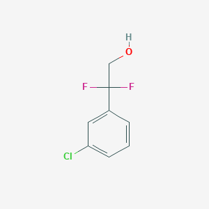 Chemical structure of 2-(3-chlorophenyl)-2,2-difluoroethan-1-ol