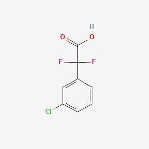 Chemical structure of 2-(3-chlorophenyl)-2,2-difluoroacetic acid