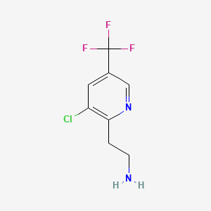 Chemical structure of 3-Chloro-5-(trifluoromethyl)-2-pyridineethanamine