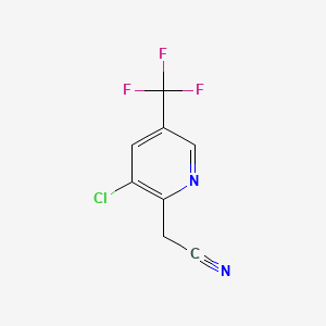 Chemical structure of 2-(3-chloro-5-(trifluoroMethyl)pyridin-2-yl)acetonitrile