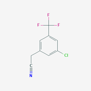 Chemical structure of 2-(3-Chloro-5-(trifluoromethyl)phenyl)acetonitrile