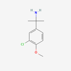 Chemical structure of 2-(3-chloro-4-methoxyphenyl)propan-2-amine hydrochloride