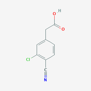 Chemical structure of 2-(3-Chloro-4-cyanophenyl)acetic acid