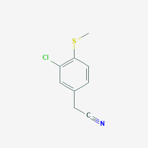 Chemical structure of 2-(3-Chloro-4-(methylthio)phenyl)acetonitrile