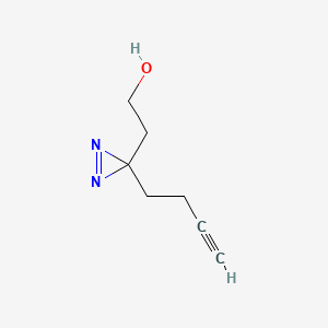 Chemical structure of 3-(3-Butyn-1-yl)-3H-diazirine-3-ethanol
