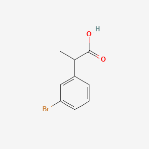 Chemical structure of 2-(3-Bromophenyl)Propanoic Acid