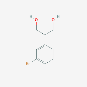 Chemical structure of 2-(3-bromophenyl)propane-1,3-diol