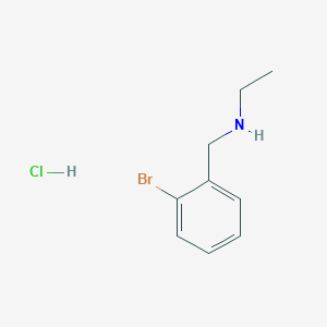Chemical structure of 2-(3-bromophenyl)propan-2-amine hydrochloride