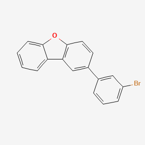 Chemical structure of 2-(3-Bromophenyl)dibenzofuran