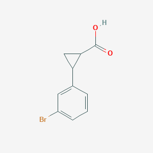 Chemical structure of 2-(3-Bromophenyl)cyclopropanecarboxylic acid