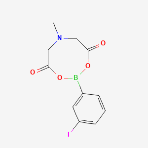 Chemical structure of 2-(3-Iodophenyl)-6-methyl-1,3,6,2-dioxazaborocane-4,8-dione