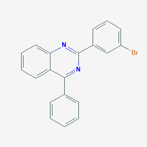 Chemical structure of 2-(3-Bromophenyl)-4-phenylquinazoline