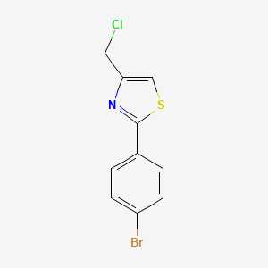 Chemical structure of 2-(3-Bromophenyl)-4-(chloromethyl)-1,3-thiazole