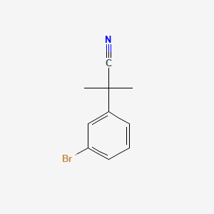 Chemical structure of 2-(3-Bromophenyl)-2-methylpropanenitrile