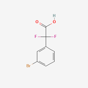 Chemical structure of 2-(3-bromophenyl)-2,2-difluoroacetic acid