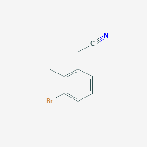 Chemical structure of 2-(3-Bromo-2-methylphenyl)acetonitrile