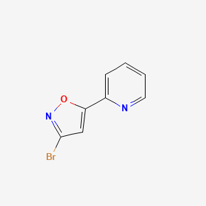 Chemical structure of 3-Bromo-5-(2-pyridyl)isoxazole