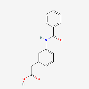 Chemical structure of 2-(3-Benzamidophenyl)acetic acid