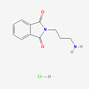 Chemical structure of 2-(3-Aminopropyl)isoindoline-1,3-dione hydrochloride