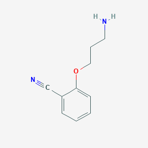 Chemical structure of 2-(3-Aminopropoxy)benzonitrile