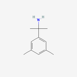 Chemical structure of 2-(3,5-dimethylphenyl)propan-2-amine hydrochloride