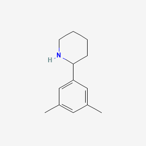 Chemical structure of 2-(3,5-Dimethylphenyl)piperidine