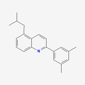 Chemical structure of 2-(3,5-Dimethylphenyl)-5-isobutylquinoline