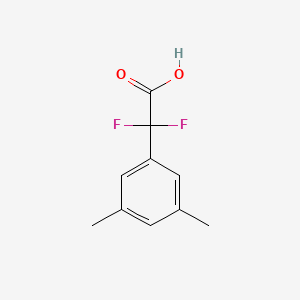 Chemical structure of 2-(3,5-dimethylphenyl)-2,2-difluoroacetic acid