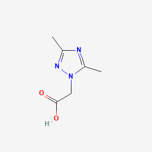 Chemical structure of 2-(3,5-Dimethyl-1H-1,2,4-triazol-1-yl)acetic acid