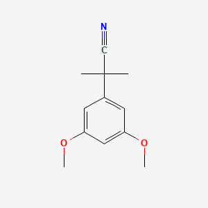 Chemical structure of 2-(3,5-Dimethoxyphenyl)-2-methylpropanenitrile